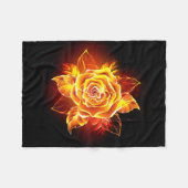Couverture Polaire Blooming Fire Rose (Devant (Horizontal))