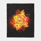 Couverture Polaire Blooming Fire Rose (Devant)