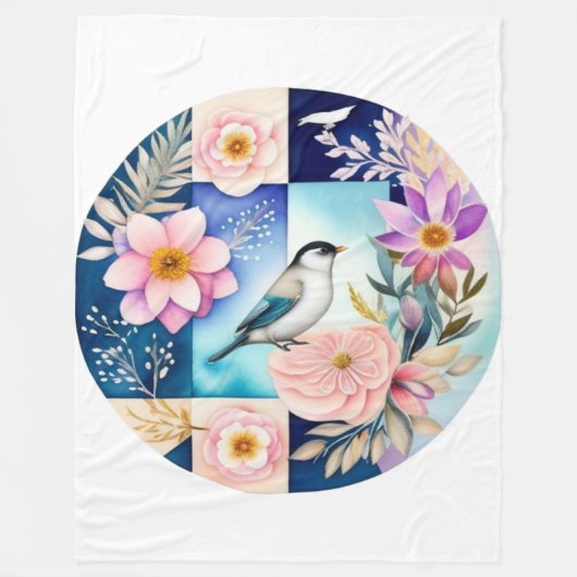 Couverture Polaire Blossom & Bird  (Devant)