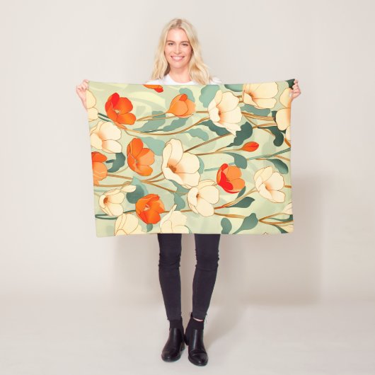 Couverture Polaire Blossom vintage (En situation)
