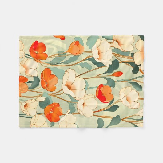 Couverture Polaire Blossom vintage (Devant (Horizontal))