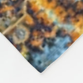 Couverture Polaire blue and gold fractal swirl (Coin)