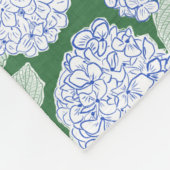 Couverture Polaire Blue and Green Hydrangea Floral Throw Blanket (Coin)
