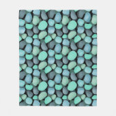 Couverture Polaire Blue and green sea pebbles (Devant)
