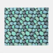 Couverture Polaire Blue and green sea pebbles (Devant (Horizontal))