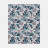 Couverture Polaire Blue and Mauve Terrazzo Conception abstraite (Devant)