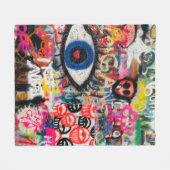 Couverture Polaire Blue and red floral textile (Devant (Horizontal))