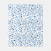 Couverture Polaire Blue and White Floral Aesthetic (Devant)