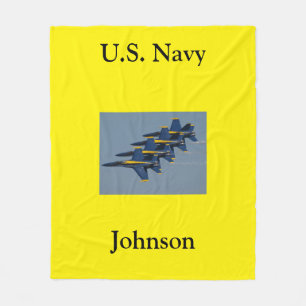 Couverture Polaire Blue Angels volant en formation US Fleece Blanket