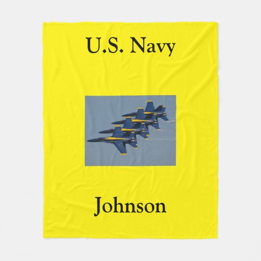Couverture Polaire Blue Angels volant en formation US Fleece Blanket (Devant)