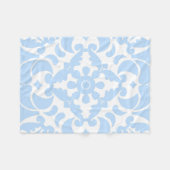 Couverture Polaire Blue Azulejos portugais espagnol méditerranéen (Devant (Horizontal))