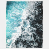 Couverture Polaire Blue Black Ocean Waves Hawaii (Devant)