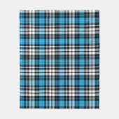 Couverture Polaire Blue Black White Plaid Tartan Pattern Design  (Devant)