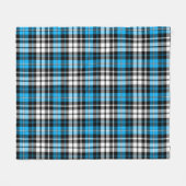 Couverture Polaire Blue Black White Plaid Tartan Pattern Design  (Devant (Horizontal))