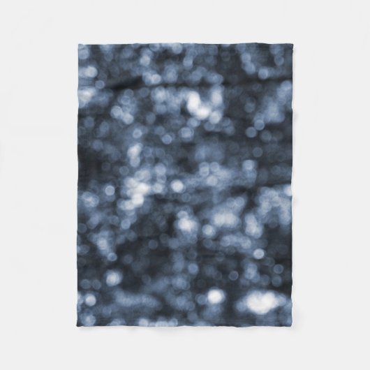 Couverture Polaire Blue Bokeh (Devant)