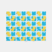 Couverture Polaire Blue Boy Aquarelle Caoutchouc À damiers Petit (Devant (Horizontal))