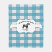 Couverture Polaire Blue Buffalo Plaid Farm Horse Fleece Blanche (Devant)