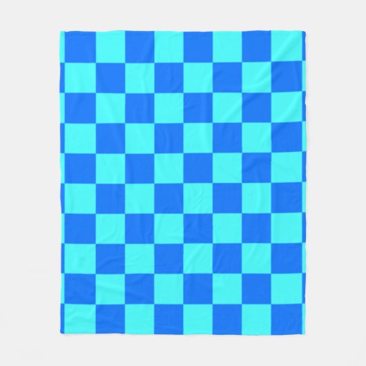 Couverture Polaire Blue Checkered Square Pattern  (Devant)