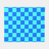 Couverture Polaire Blue Checkered Square Pattern  (Devant (Horizontal))