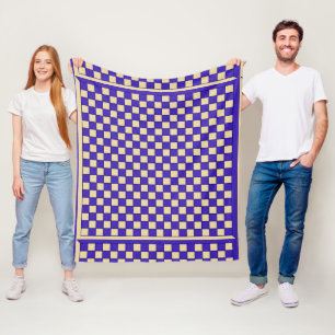 Couverture Polaire Blue chess