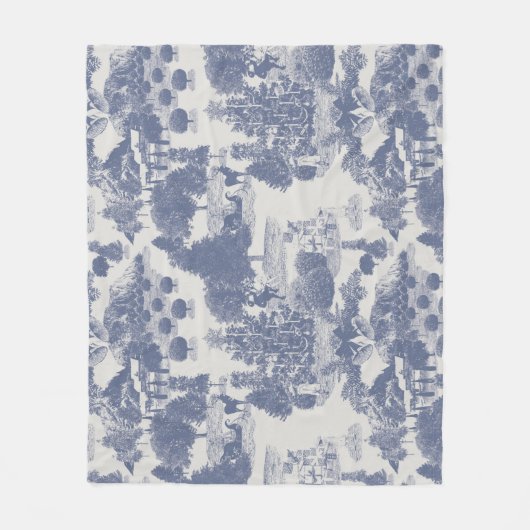 Couverture Polaire Blue Christmas Winter Wonderland (Devant)