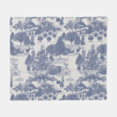 Couverture Polaire Blue Christmas Winter Wonderland (Devant (Horizontal))