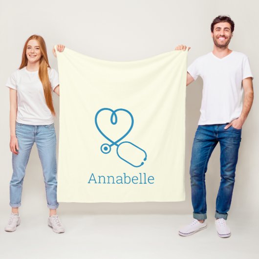 Couverture Polaire Blue ER Nurse Assistant Médicale Amour Personnalis (En situation)