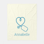 Couverture Polaire Blue ER Nurse Assistant Médicale Amour Personnalis (Devant)