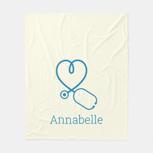 Couverture Polaire Blue ER Nurse Assistant Médicale Amour Personnalis (Devant)