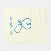 Couverture Polaire Blue ER Nurse Assistant Médicale Amour Personnalis (Devant (Horizontal))