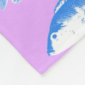 Couverture Polaire Blue fish on lilac (Coin)