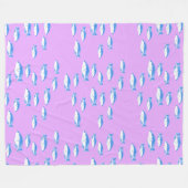 Couverture Polaire Blue fish on lilac (Devant (Horizontal))