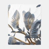 Couverture Polaire Blue Floral Design Plant (Devant)