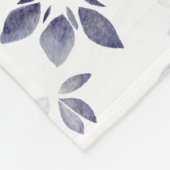 Couverture Polaire Blue Floral Personalized Monogram Name (Coin)