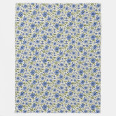 Couverture Polaire Blue Forget-Me-Nots Fleece Florale (Devant)
