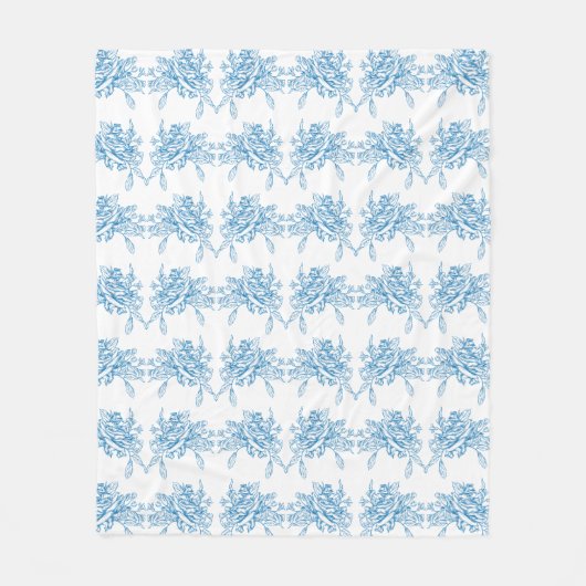 Couverture Polaire Blue French Toile Pattern (Devant)