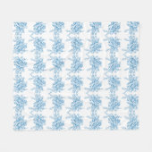 Couverture Polaire Blue French Toile Pattern (Devant (Horizontal))