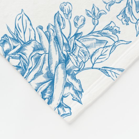 Couverture Polaire Blue French Toile Pattern (Coin)