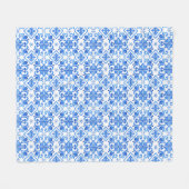 Couverture Polaire Blue French Toile Pattern (Devant (Horizontal))