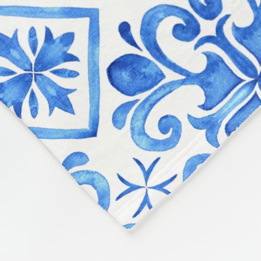 Couverture Polaire Blue French Toile Pattern (Coin)