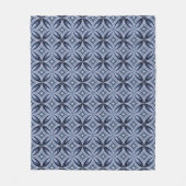 Couverture Polaire Blue Geometric Pattern Retro Style (Devant)