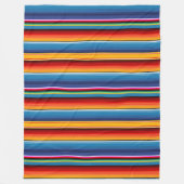 Couverture Polaire Blue Gold Red Sarape mexicaine (Devant)