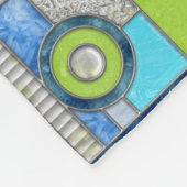 Couverture Polaire Blue Green Art Deco (Coin)