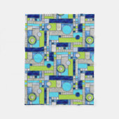 Couverture Polaire Blue Green Art Deco (Devant)