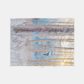 Couverture Polaire Blue Grey Blue Jay Oiseaux Forêt Arbres Art (Devant (Horizontal))