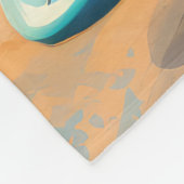 Couverture Polaire Blue Heeler Beach Surfing Peinture (Coin)