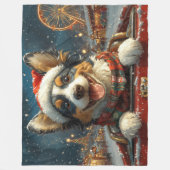 Couverture Polaire Blue Heeler Dog Roller Dessous de verre Noël (Devant)