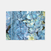Couverture Polaire Blue Hydrangea Floral Mariage (Devant (Horizontal))