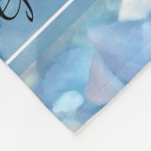 Couverture Polaire Blue Hydrangea Floral Mariage (Coin)