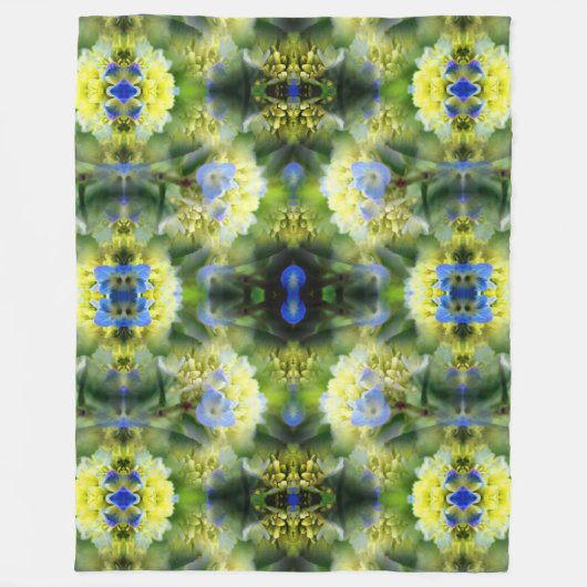 Couverture Polaire Blue Hydrangea Flower Abstrait (Devant)